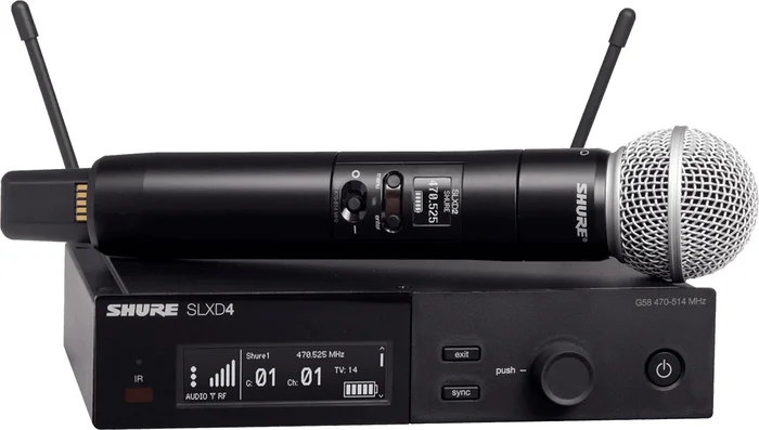 Shure SSX SLXD24E-SM58-G59 Syst_x005Fème Complet Main SM58