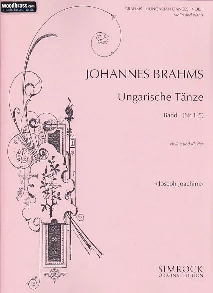 Simrock Brahms Johannes – Hungarian Dances Vol.1 – Violin And Piano