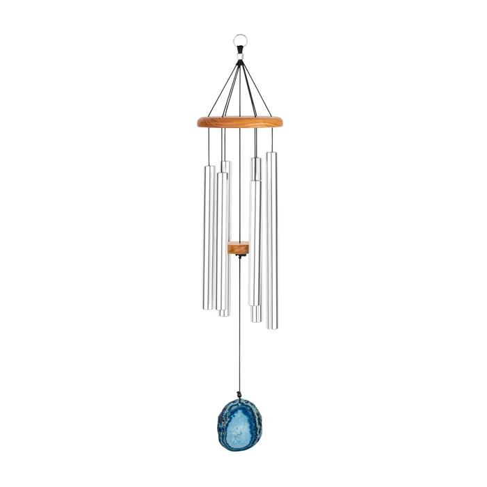 SONIC ENERGY Chimes Sonic Energy Agate 29&Prime;, Argent