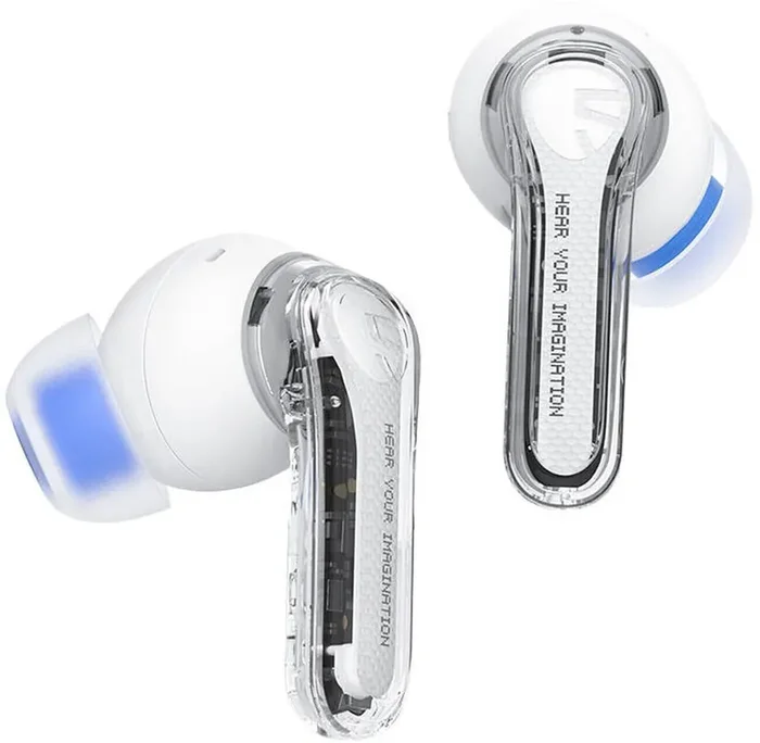 Soundpeats Clear White Écouteurs intra-auriculaires sans fil