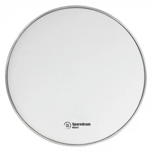SPAREDRUM M3W08 – PEAU 8″ MUTE 3 PLIS – MESH SILENCIEUSE – BLANC