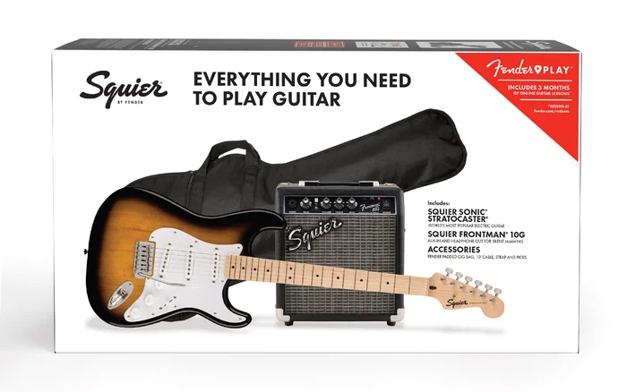 SQUIER Stratocaster Sonic Pack Mn 2-Color Sunburst