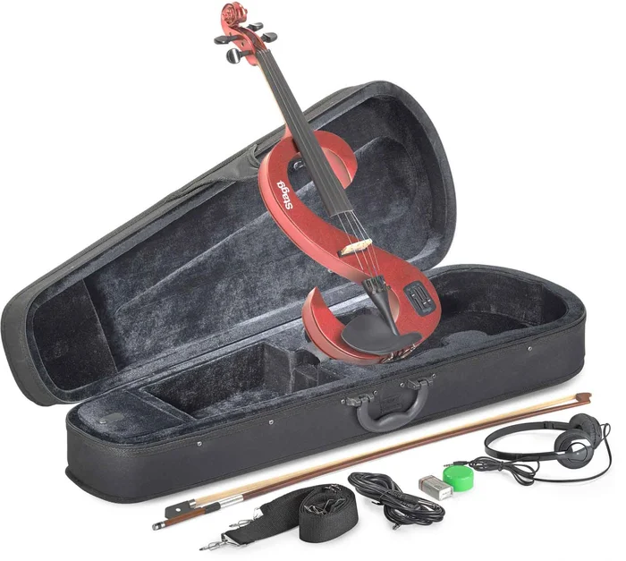 STAGG Evn 4/4 Set Violon Electrique – Rouge