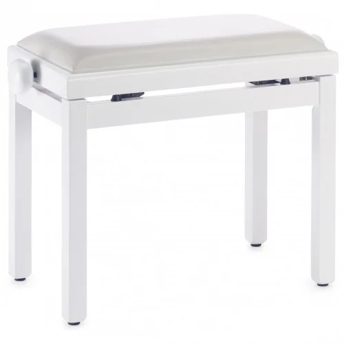 STAGG PB39 WHM SWH – BANQUETTE PIANO BLANC MAT + SKAI BLANC