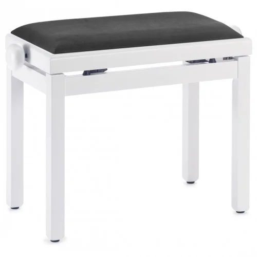 STAGG PB39 WHM VBK – BANQUETTE PIANO BLANC MAT + VELOUR NOIR