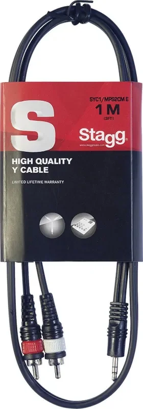 Stagg SYC1/MPS2CM E 1 m Câble audio