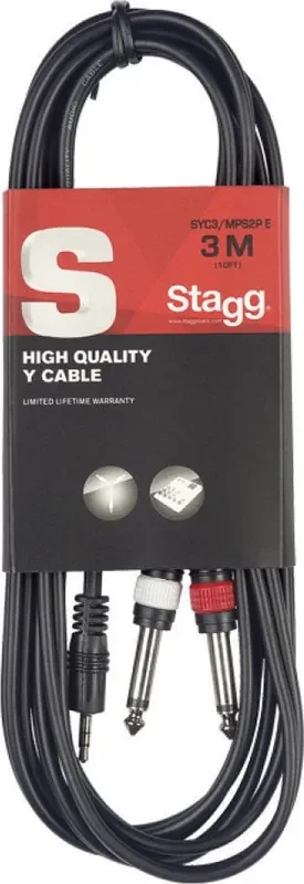 Stagg SYC3/MPS2P E 3 m Câble audio