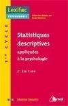 Statistiques descriptives appliquées à la psychologie. 2e édition