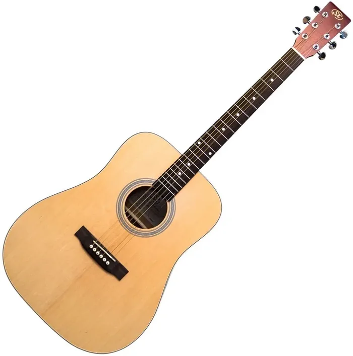 SX SD204 Transparent Red Guitare acoustique