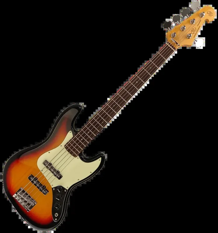 SX SJB62/5 3-Tone Sunburst Basse 5 cordes