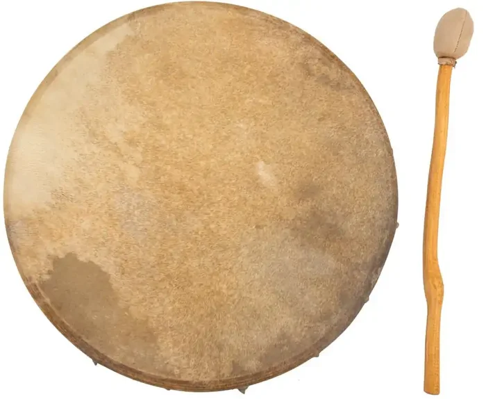 Terre Shaman Round Tambour rituel 40 cm