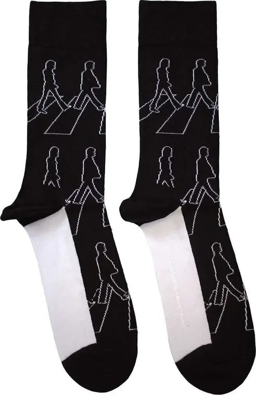 The Beatles Chaussettes Abbey Road Outlines Black 40-45