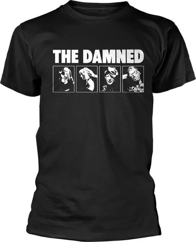 The Damned T-shirt Headshots Unisex Black 2XL