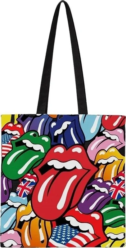 The Rolling Stones Tongues Sac d‘épaule Black