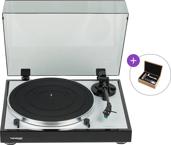 Thorens TD 402 DD Black Gloss Cleaning SET Black Hi-Fi Turntable