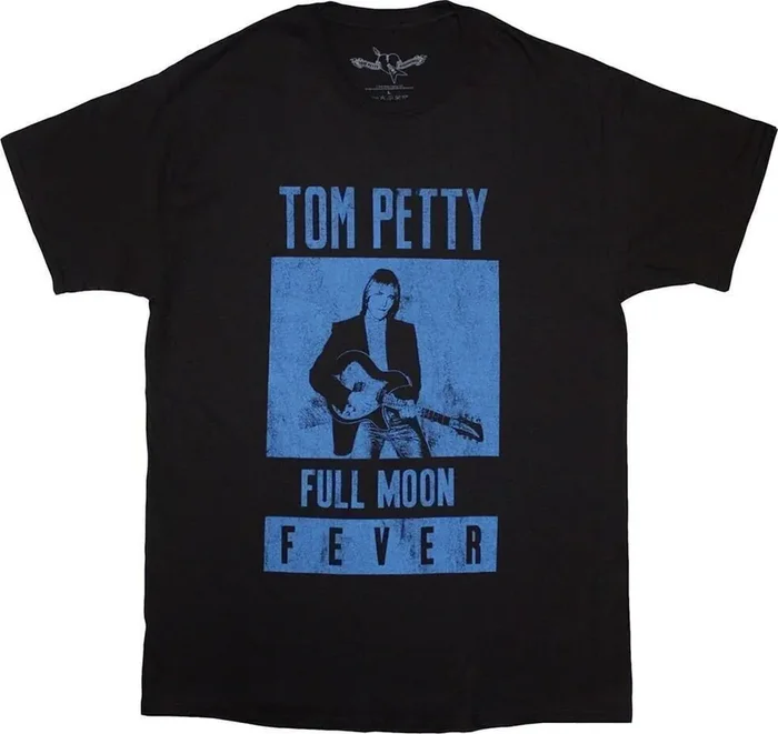 Tom Petty & The Heartbreakers T-shirt Full Moon Fever Blue Unisex Black 2XL