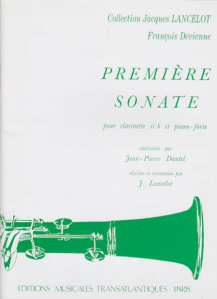 Transatlantiques Devienne Première Sonate Pour Clarinette Si B et Pianoforte