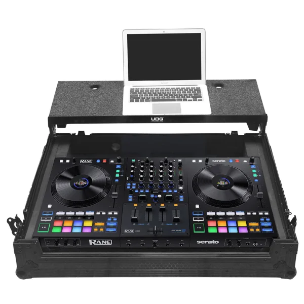 UDG Ultimate Flight Case Rane Four Black Plus (Laptop Shelf + Wheels) – U91083BL
