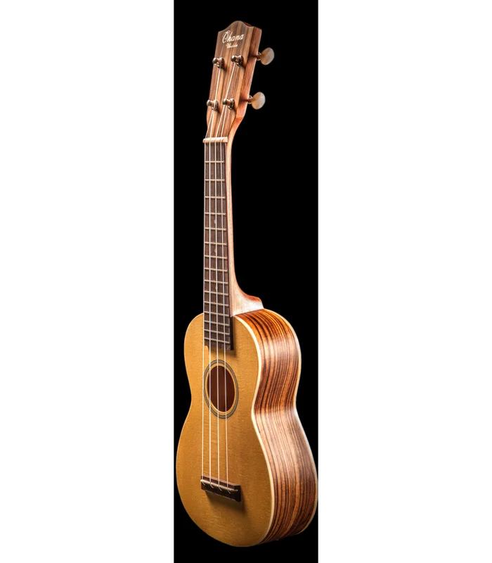 Ukulele Ohana SK-22Z Soprano Solid Spruce Top Zebrawood B&S