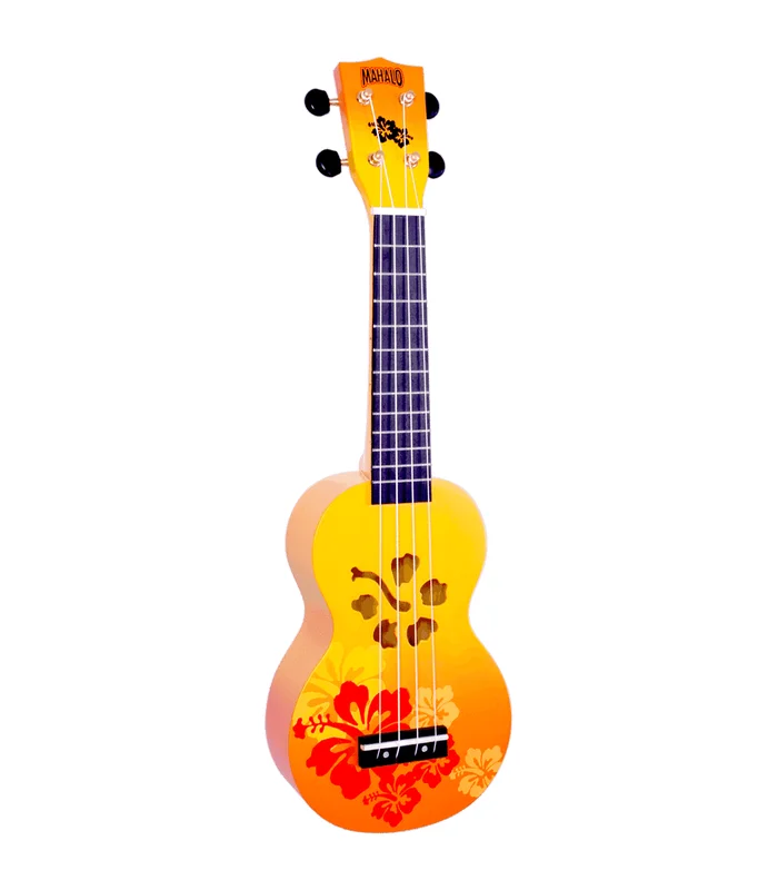 Ukulélé Soprano MAHALO MD1HBORB – Art – Fleurs Hibiscus Orange Brillant – Image 2