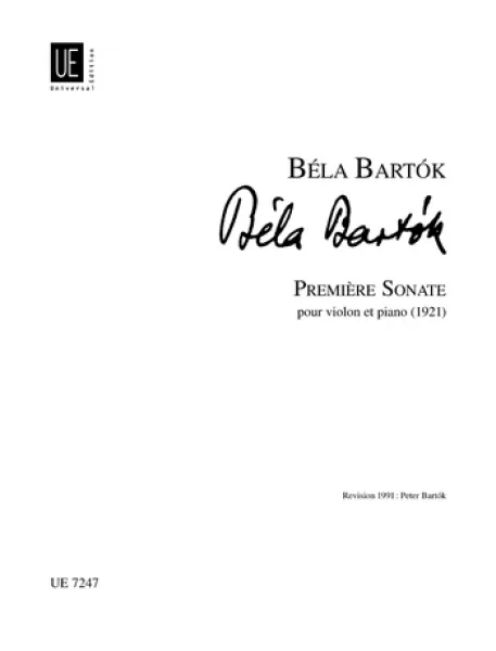 Universal Edition Bartok B. – Premiere Sonata – Violin And Piano