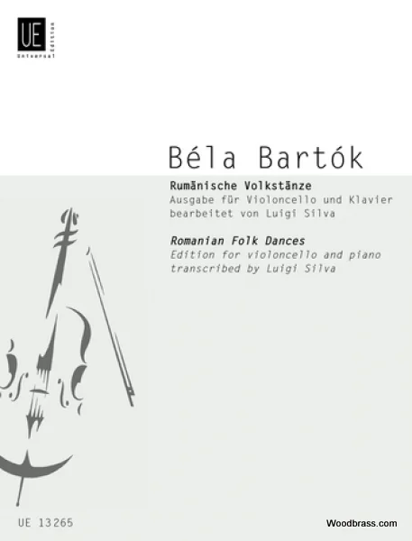 Universal Edition BARTOK BELA – RUMäNISCHE VOLKSTäNZE FüR STREICHORCHESTER – VIOLONCELLE / PIANO