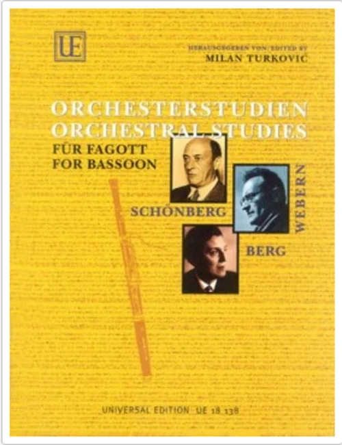 Universal Edition Schonberg A. / Berg A. / Webern A. – Orchestral Studies – Basson