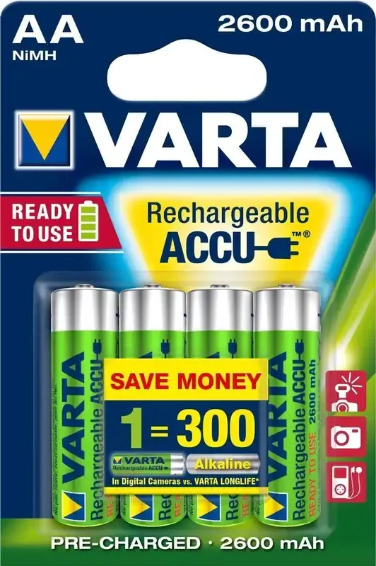 Varta HR06 Professional Accu 2600mAh 4 AA Pile