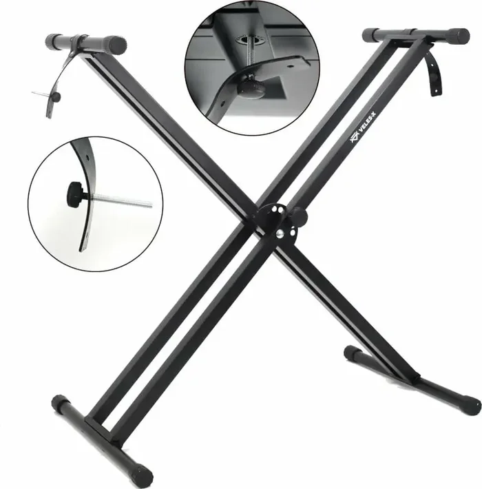 Veles-X Security Double X Keyboard Stand Support de clavier pliable Black