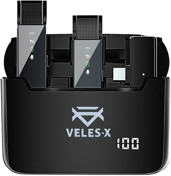 Veles-X Wireless Lavalier Microphone System Dual USB-C Microphone pour Smartphone