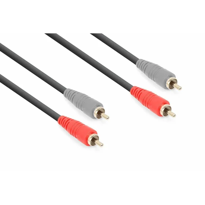 Vonyx Câble Audio Cordon 2x RCA Mâle/2x RCA Mâle – 1,5m