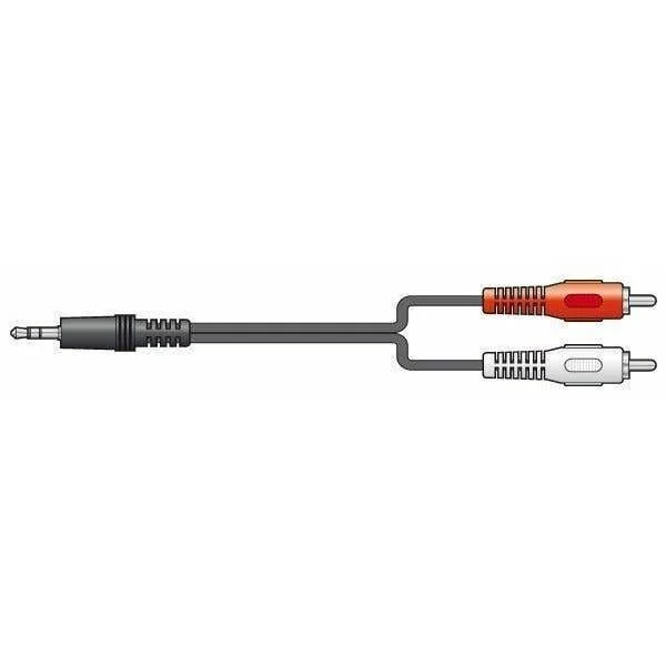 Vonyx Câble Audio Jack 3,5/RCA – 2,5m