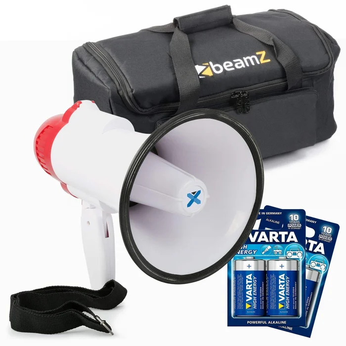 Vonyx MEG020 Kit Mégaphone Compact 20W – avec Sac de Transport et Piles