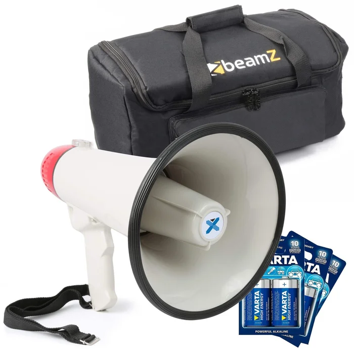 Vonyx MEG040 Kit Mégaphone Transportable 40W – avec Sac de Transport et Piles