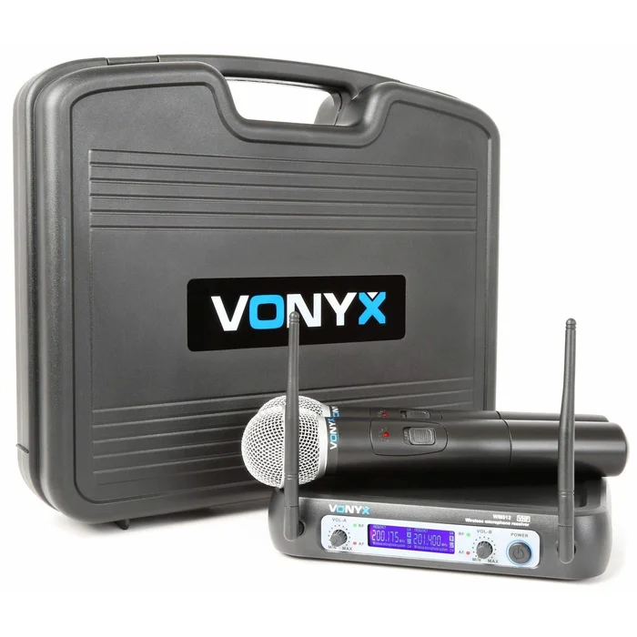 Vonyx WM512 – Système Micros Station sans Fil VHF, 2x Micros Main sans Fil