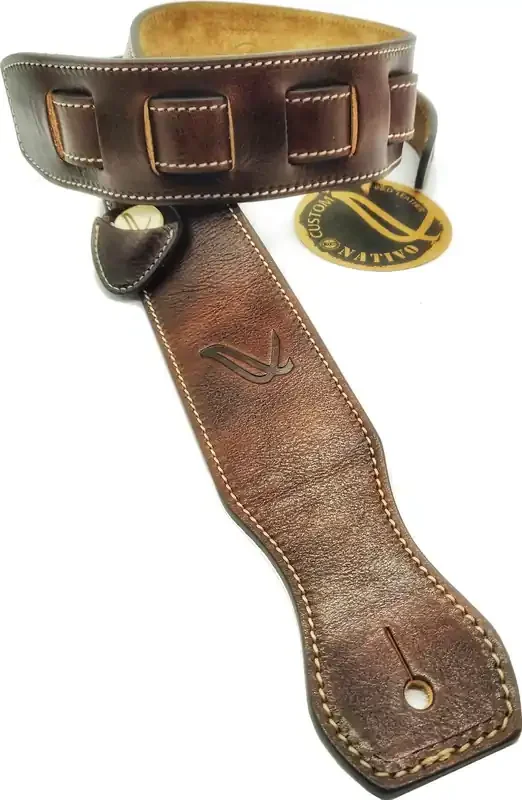 Wambooka Nativo Custom Courroie de guitare Brown Leather