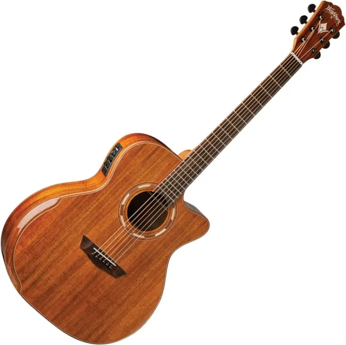 Washburn Comfort G55CE Koa Natural Guitare Jumbo acoustique-électrique