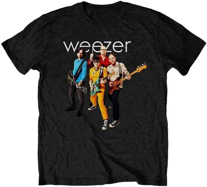 Weezer T-shirt Band Photo Unisex Black L