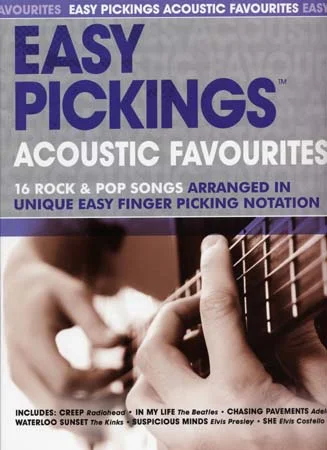 Wise Publications Easy Pickings Acoustic Favourites 16 Rock & Pop Songs – Guitare
