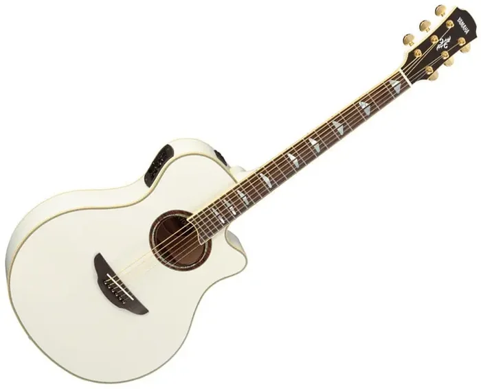 Yamaha APX 1000 PW Pearl White Guitare Jumbo acoustique-électrique