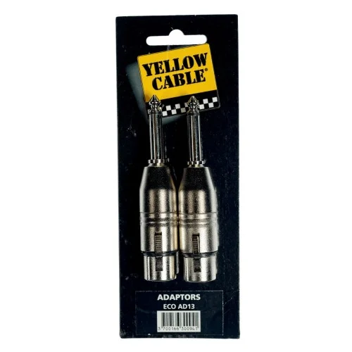 YELLOW CABLE AD13 ADAPTATEUR JACK MALE/XLR FEMELLE (X2)