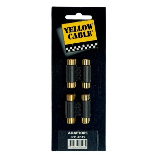 YELLOW CABLE AD15 ADAPTATEUR 2 RCA FEMELLE/2 RCA FEMELLE (X2)