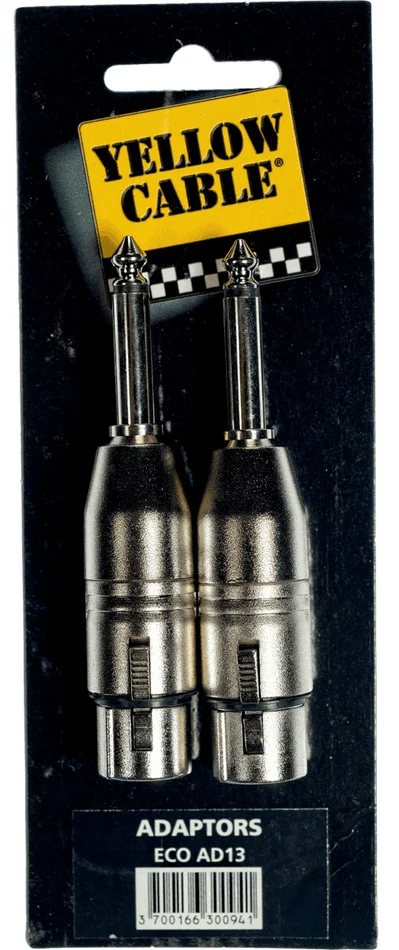 Yellow Cable Adaptateur Jack M 6.35/XLR Fem. X2