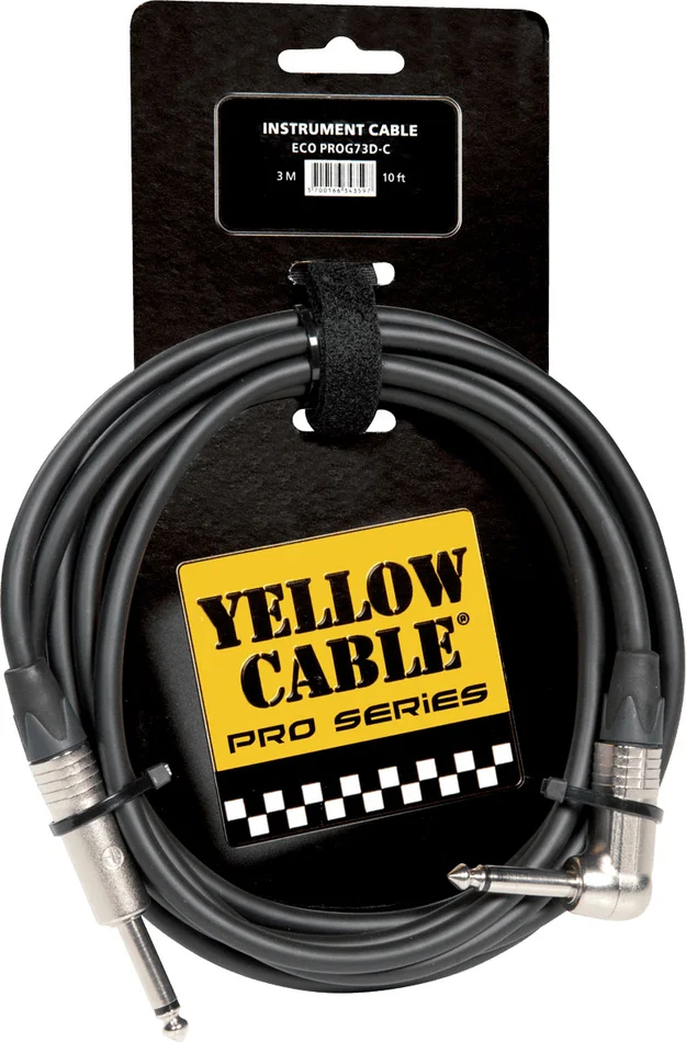 Yellow Cable Cordon Jack Coudé Jack 3 M Neutrik