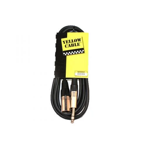 YELLOW CABLE K14-3 JACK STEREO MALE/XLR MALE – 3M