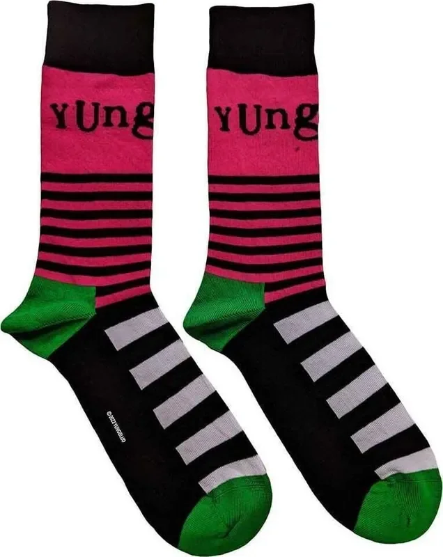 Yungblud Chaussettes Logo & Stripes Black 40-45